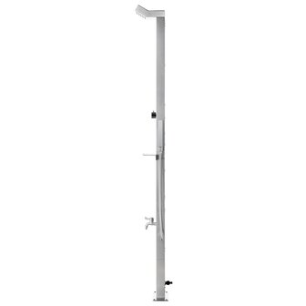 Buitendouche met bruine basis 225 cm roestvrij staal 5