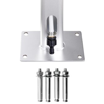 Buitendouche met grijze basis 220 cm aluminium 7