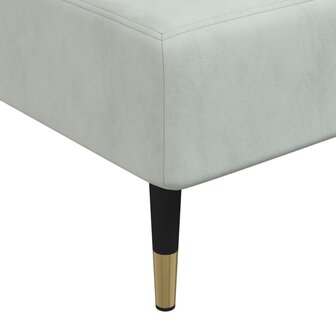 Chaise longue fluweel lichtgrijs 7