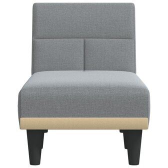 Chaise longue stof lichtgrijs 4
