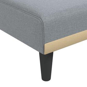 Chaise longue stof lichtgrijs 7