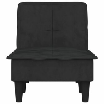 Chaise longue fluweel zwart 4