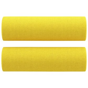 2-delige Loungeset met kussens stof lichtgeel 5