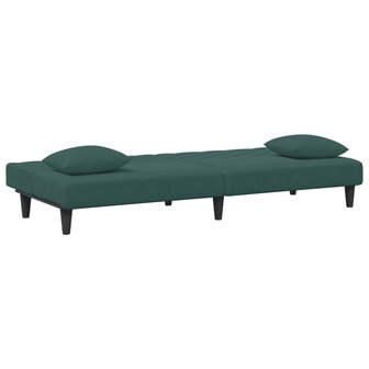 2-delige Loungeset met kussens fluweel donkergroen 5