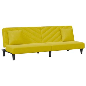 2-delige Loungeset met kussens fluweel geel 4