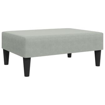 2-delige Loungeset met kussens fluweel lichtgrijs 7