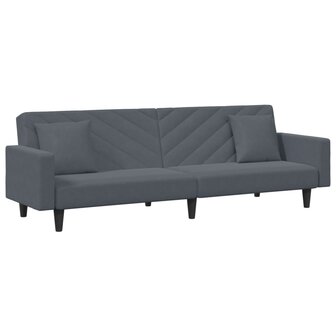 2-delige Loungeset met kussens fluweel donkergrijs 4