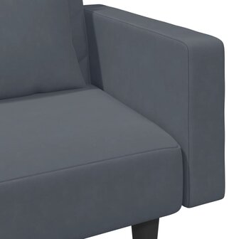 2-delige Loungeset met kussens fluweel donkergrijs 9