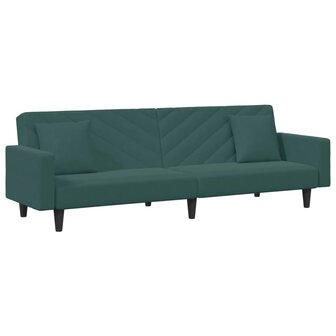 2-delige Loungeset met kussens fluweel donkergroen 4