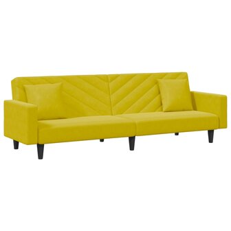 2-delige Loungeset met kussens fluweel geel 4