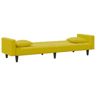2-delige Loungeset met kussens fluweel geel 5