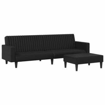 2-delige Loungeset kunstleer zwart 2