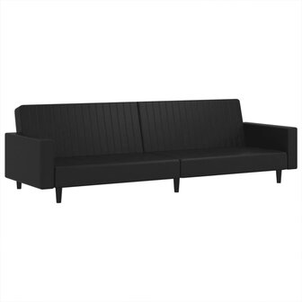 2-delige Loungeset kunstleer zwart 4