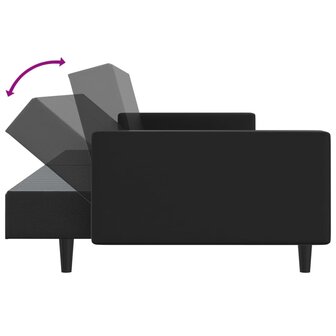 2-delige Loungeset kunstleer zwart 6