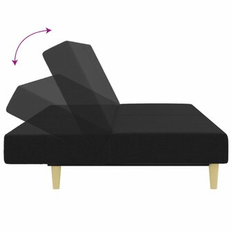 2-delige Loungeset stof zwart 8