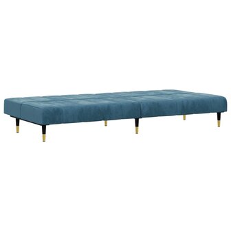 2-delige Loungeset fluweel blauw 5