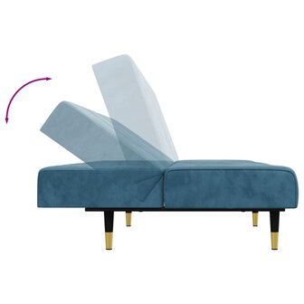 2-delige Loungeset fluweel blauw 8