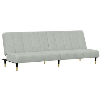 2-delige Loungeset fluweel lichtgrijs 4