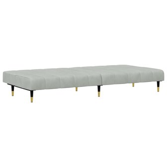 2-delige Loungeset fluweel lichtgrijs 5