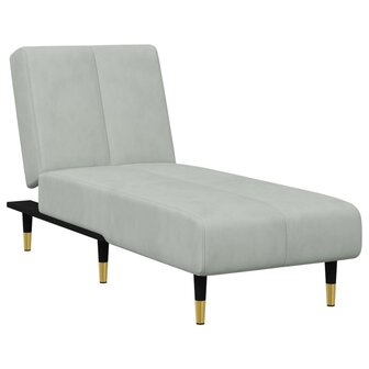 2-delige Loungeset fluweel lichtgrijs 6
