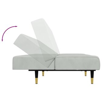 2-delige Loungeset fluweel lichtgrijs 8