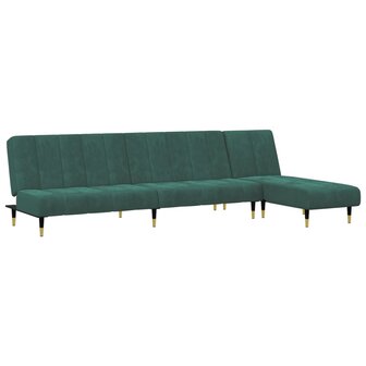 2-delige Loungeset fluweel donkergroen 2