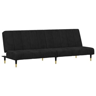 2-delige Loungeset fluweel zwart 4