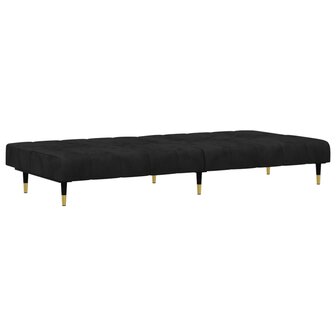 2-delige Loungeset fluweel zwart 5