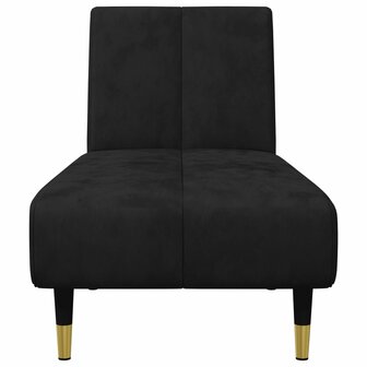 2-delige Loungeset fluweel zwart 7