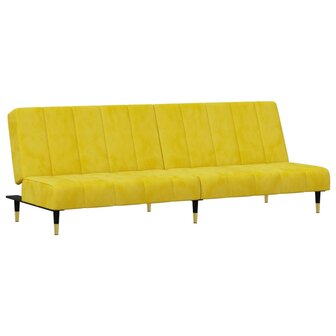 2-delige Loungeset fluweel geel 4