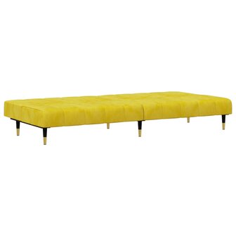 2-delige Loungeset fluweel geel 5