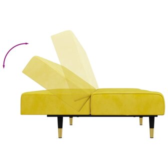 2-delige Loungeset fluweel geel 8