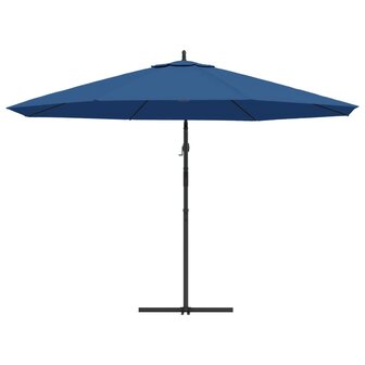 Zweefparasol met aluminium paal 350 cm blauw 4