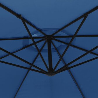 Zweefparasol met aluminium paal 350 cm blauw 6
