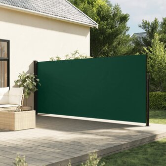 Windscherm uittrekbaar 180x300 cm donkergroen 1