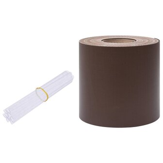 Tuinscherm 70x0,19 m PVC bruin 2