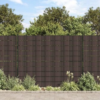 Tuinschermen 4 st 35x0,19 m PVC bruin 1