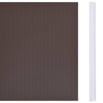 Tuinschermen 4 st 35x0,19 m PVC bruin 8