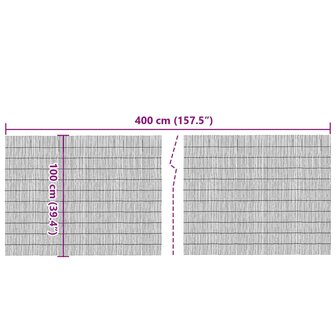 Tuinscherm 400x100 cm riet 5