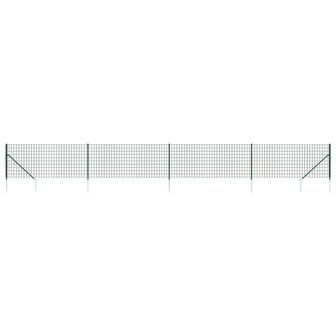 Draadgaashek met grondankers 0,8x10 m groen 2