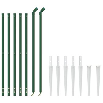 Draadgaashek met grondankers 0,8x10 m groen 3