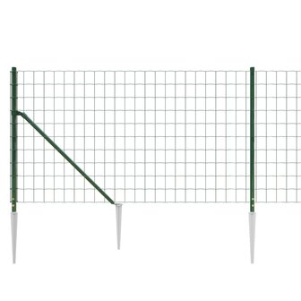 Draadgaashek met grondankers 0,8x10 m groen 4
