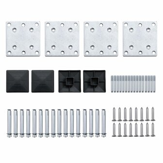 Schuttingpanelenset 526x105 cm HKC zwart   9