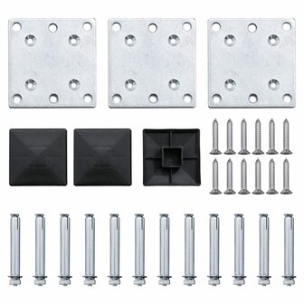 Schuttingpanelenset 353x146 cm HKC grijs   9