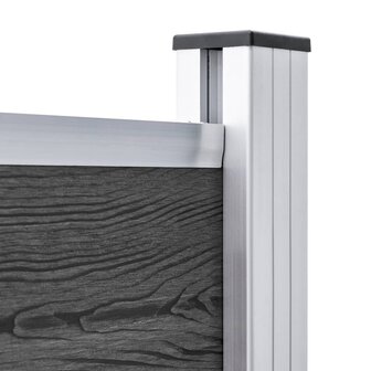 Schuttingpanelenset 353x146 cm HKC zwart   7