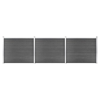 Schuttingpanelenset 526x146 cm HKC zwart   1