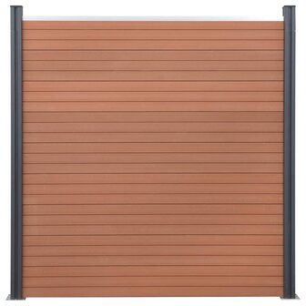 Schuttingpaneelset 353x186 cm HKC bruin 4