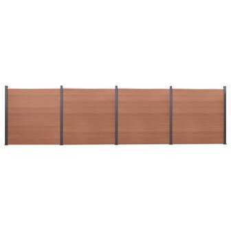 Schuttingpaneelset 699x186 cm HKC bruin 1