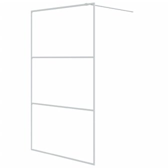 Inloopdouchewand 115x195 cm transparant ESG-glas wit 2