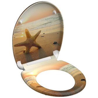 SCH&Uuml;TTE Toiletbril met soft-close SEA STAR duroplast met print 3